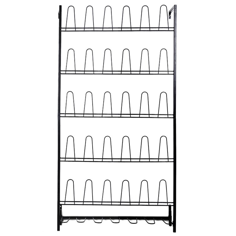 Metal shoe rack discount door